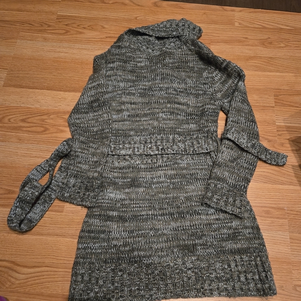 Papaya Gray Knit Women's Cardigan Cowl Neck. 16 Ptp NwOT - Picture 7 of 8